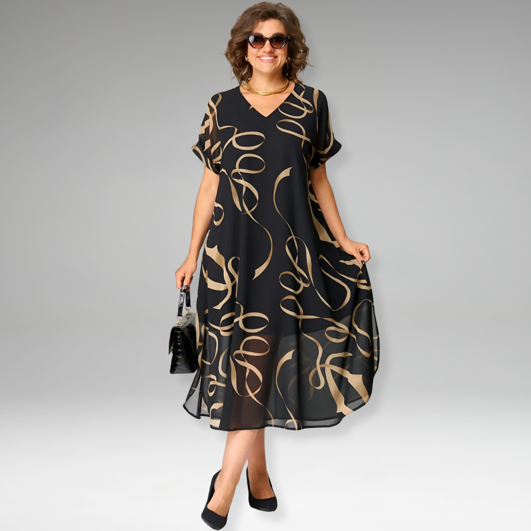 Sanne – Light Dress with Graphic Print