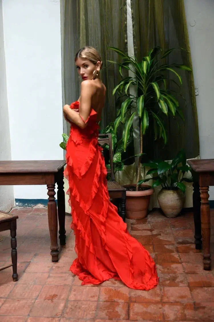 Caitlin | Elegant Ruffle Summer Dress