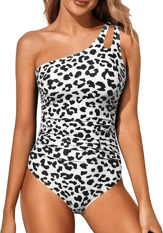 Faith | One-Shoulder Leopard Swimsuit