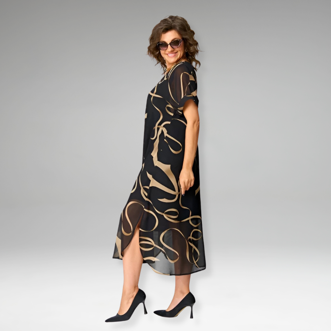 Sanne – Light Dress with Graphic Print