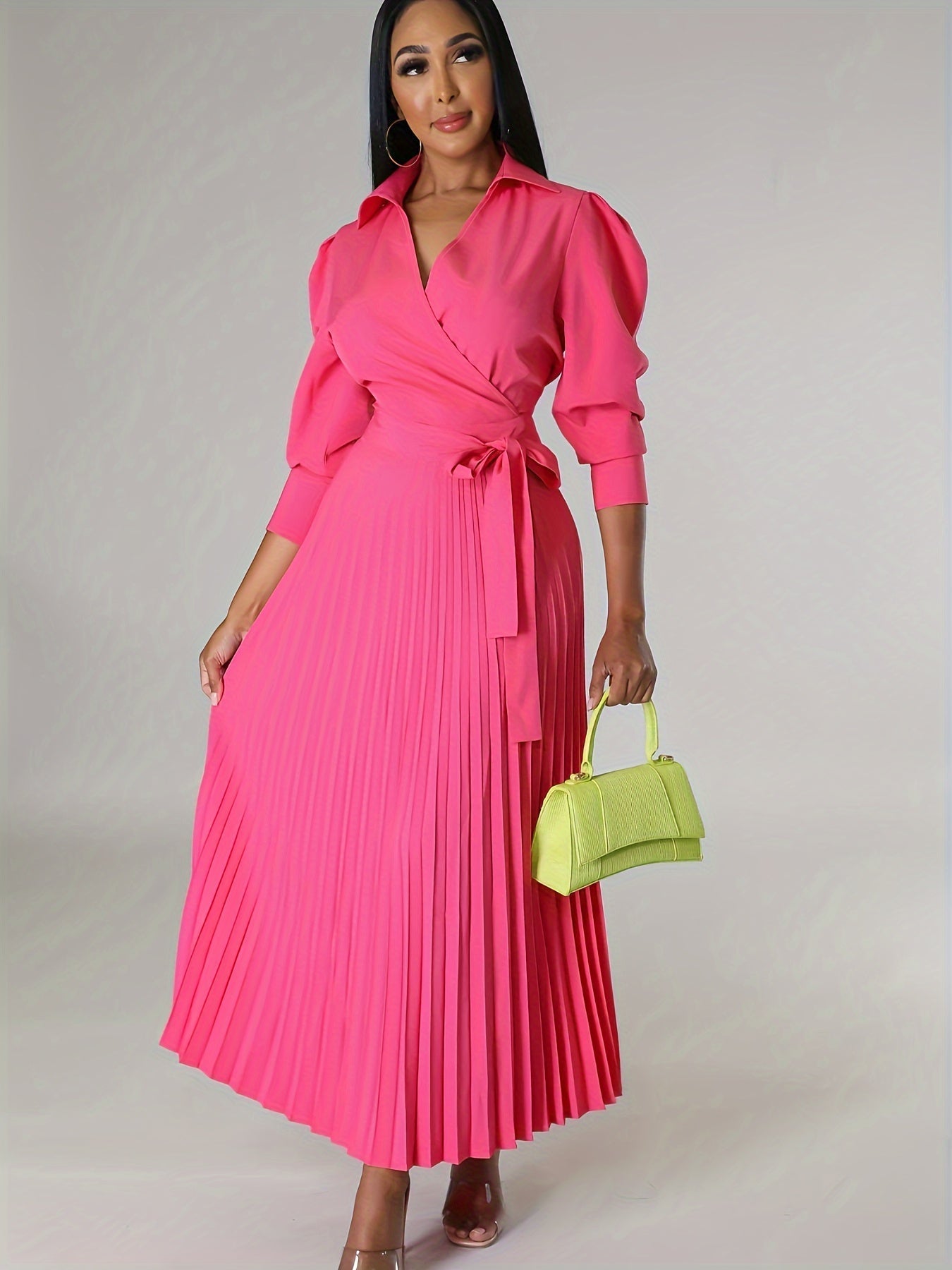 Brooke | Elegant Pleated Wrap Dress