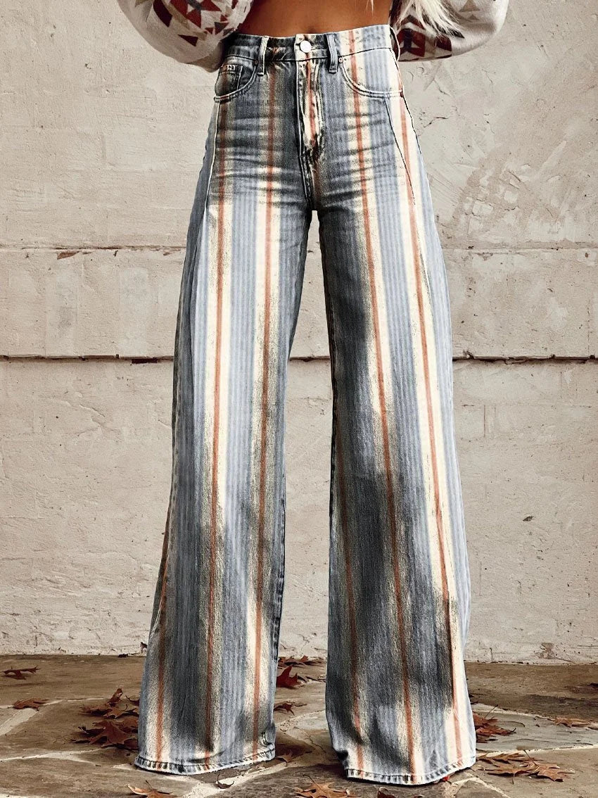 Louise | Casual Striped High-Waist Jeans