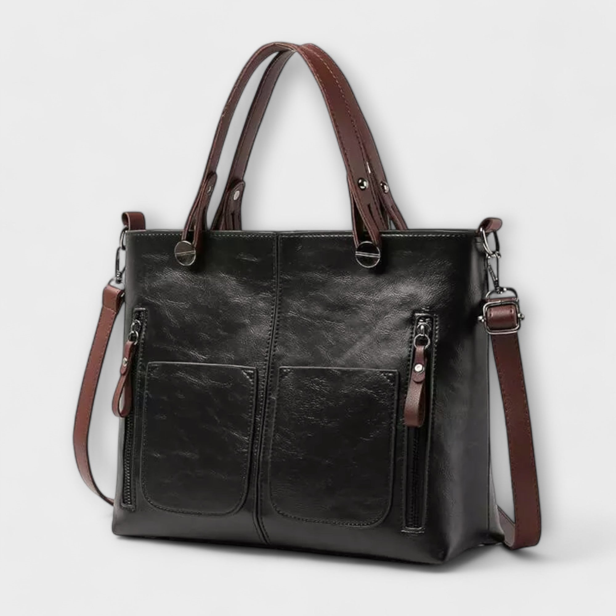 Catherine | Stylish Double Zipper Handbag