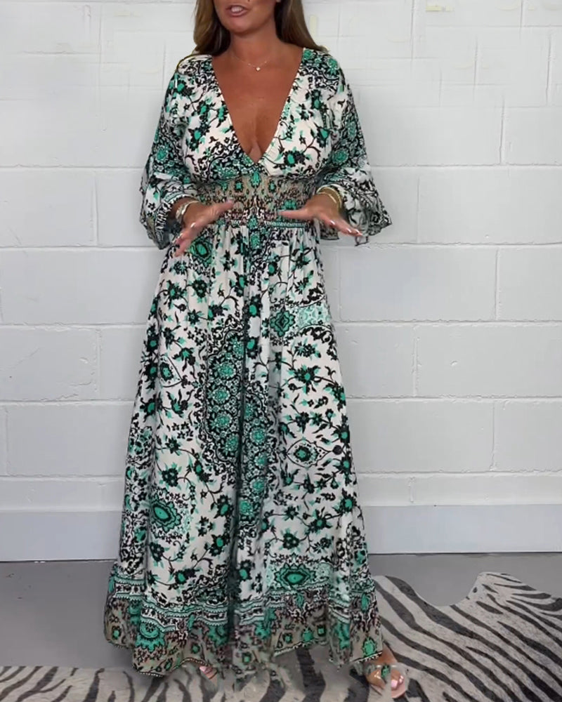 Anna | Bohemian Floral Maxi Dress