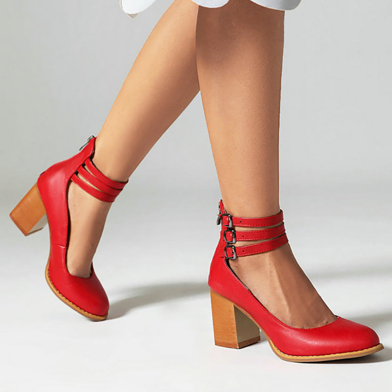 Jasmine | Stylish Comfortable Block Heel Pumps