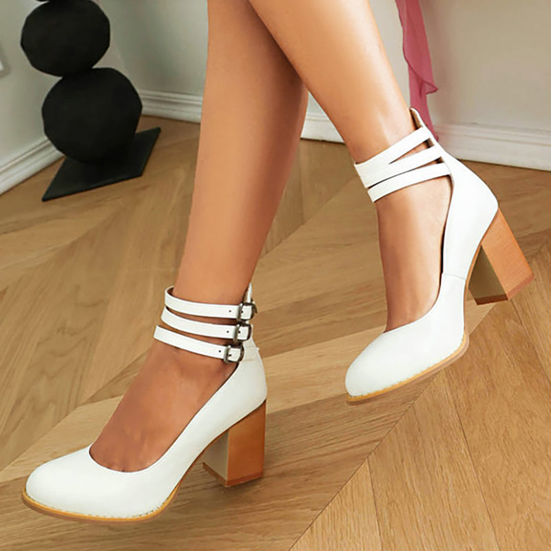 Jasmine | Stylish Comfortable Block Heel Pumps