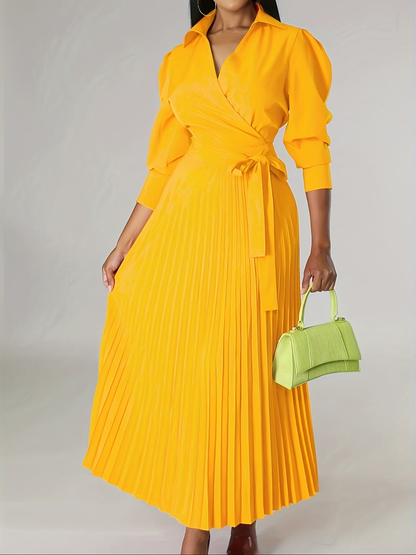 Brooke | Elegant Pleated Wrap Dress