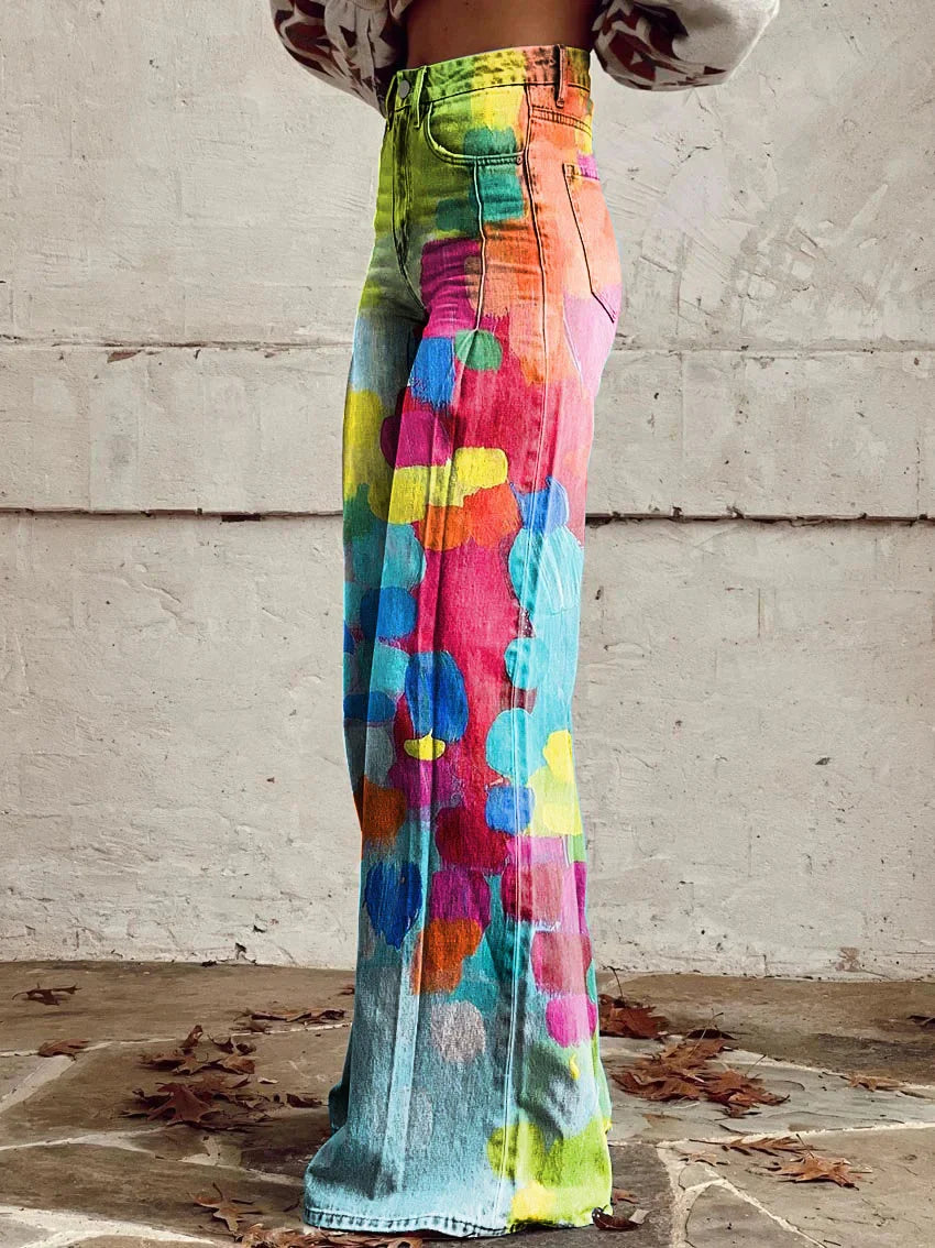 Katherine | Expressive Pattern Wide Denim