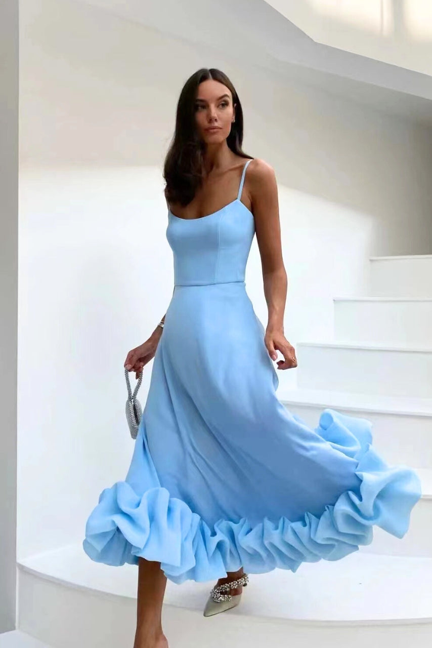 Leah | Elegant Ruffle Summer Dress