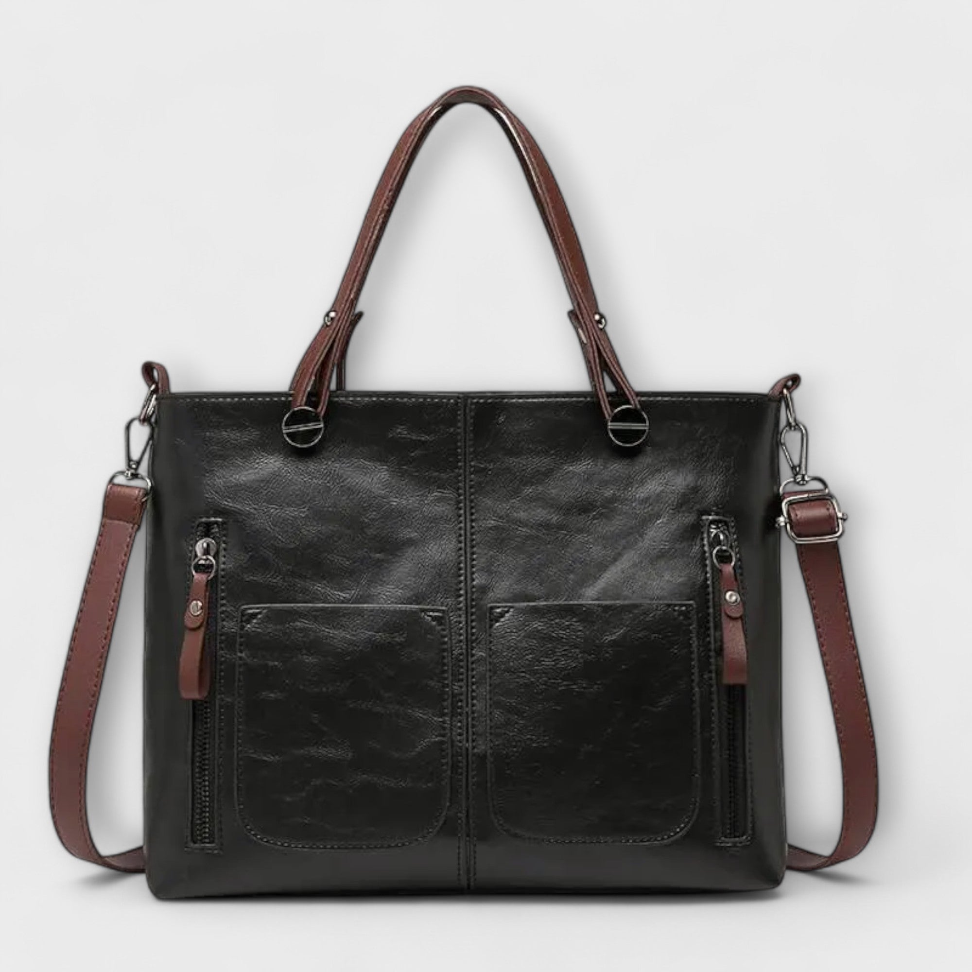 Catherine | Stylish Double Zipper Handbag