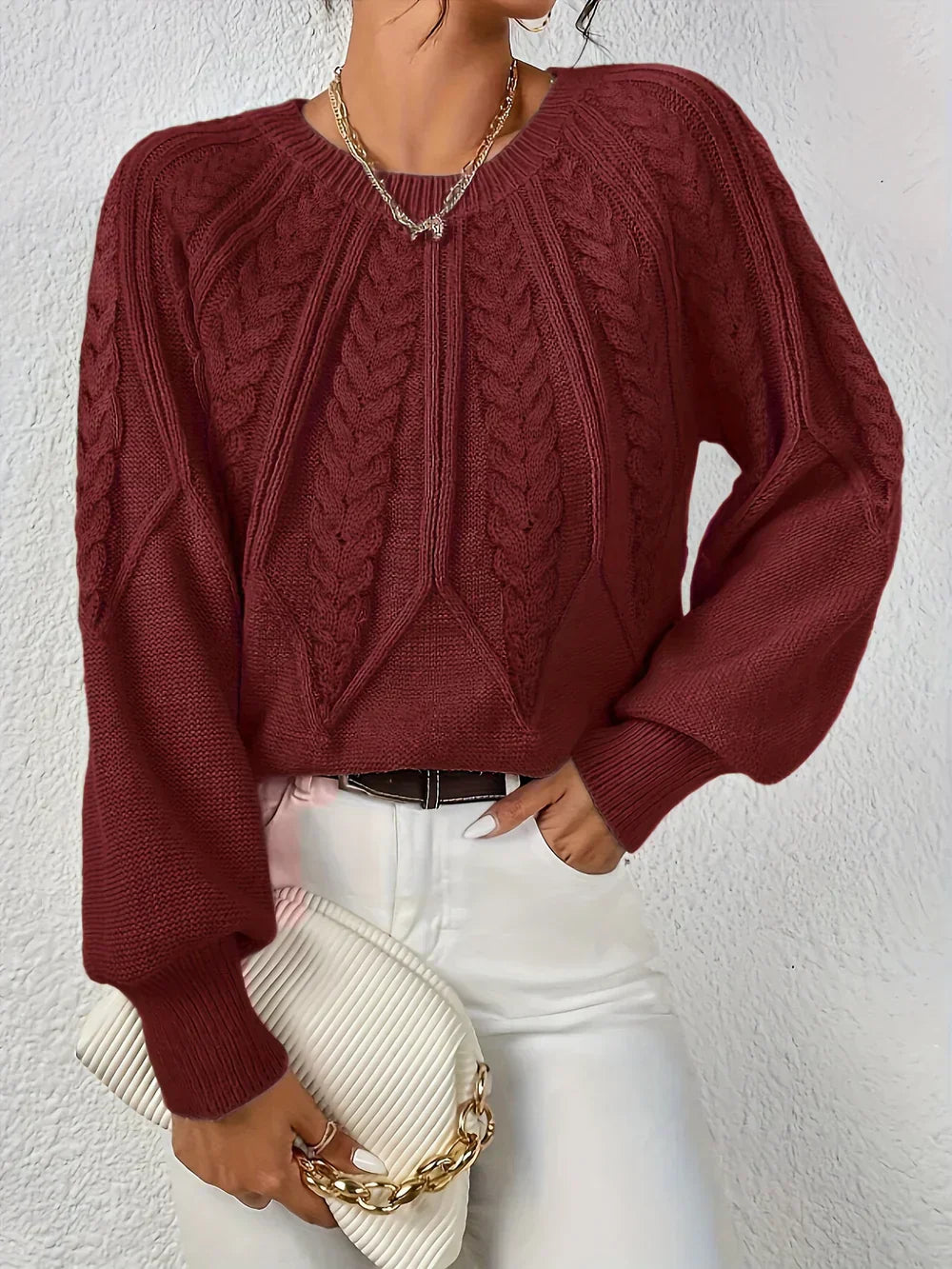 Emilie™ - Casual Elegant Cable Knit Sweater