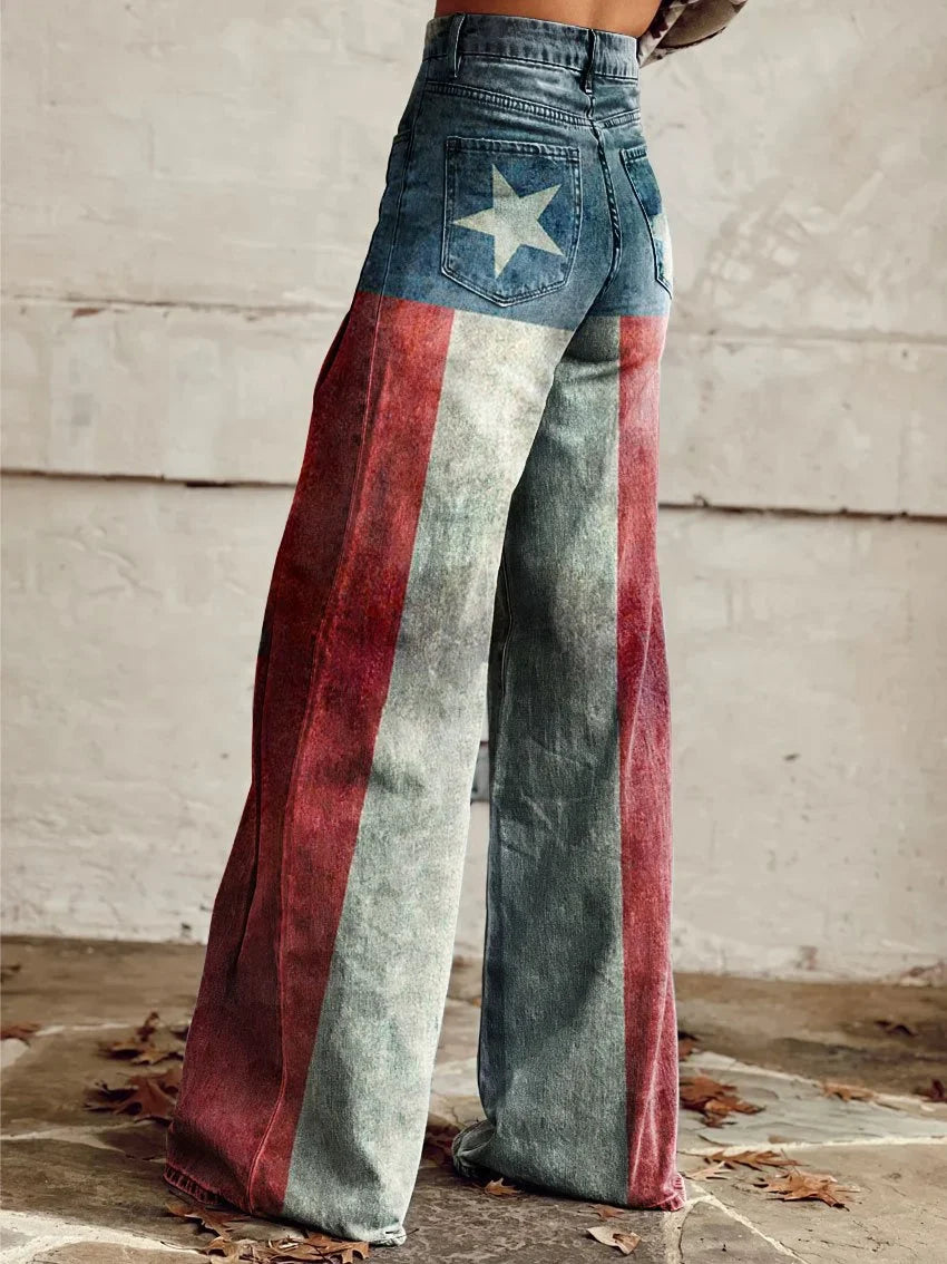 Jenna | Patriotic Vintage Wide Leg Jeans