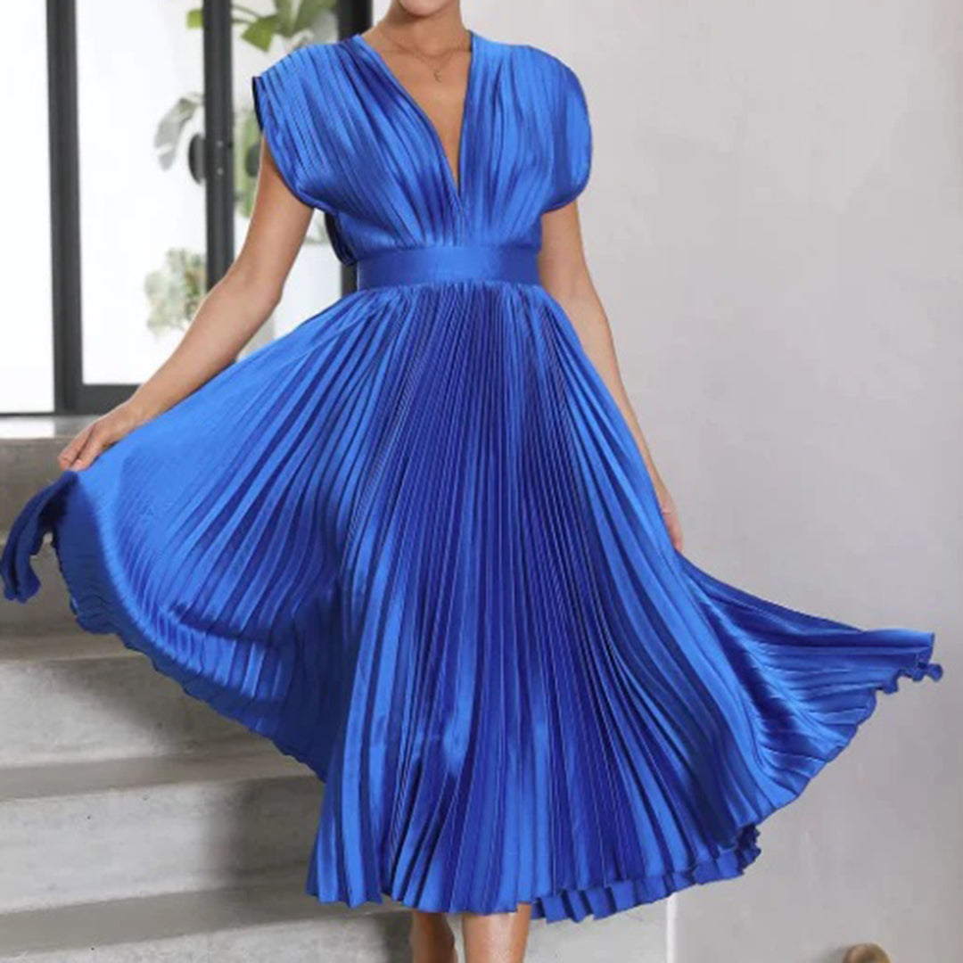 Caitlin | Elegant Pleated Summer Dress