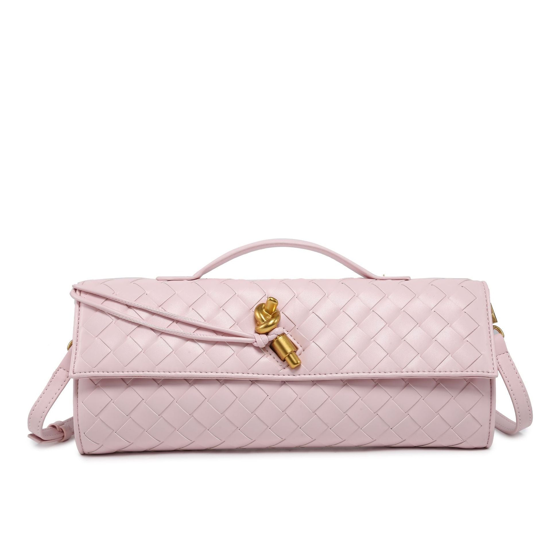 Audrey | Woven Clutch with Gold Accent