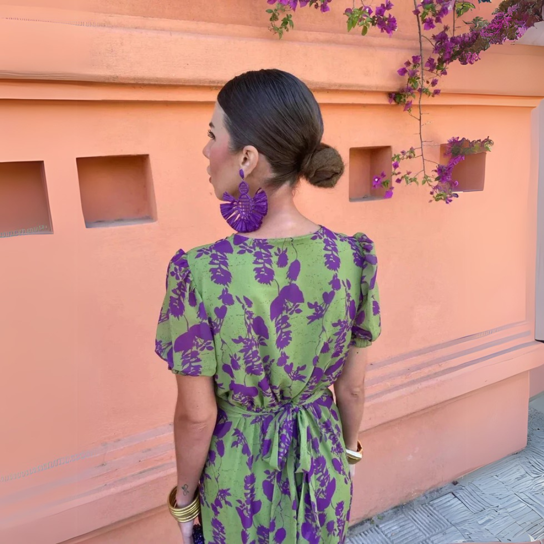 Danielle – Midi Dress with Floral Pattern