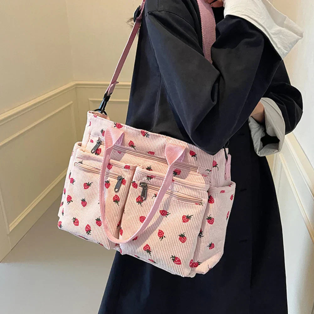 Emma | Chic Strawberry Print Bag