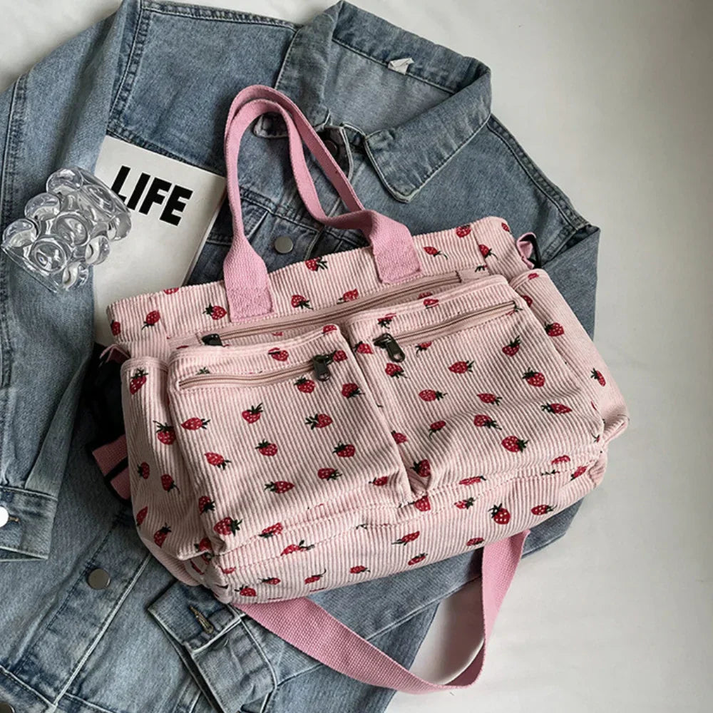 Emma | Chic Strawberry Print Bag