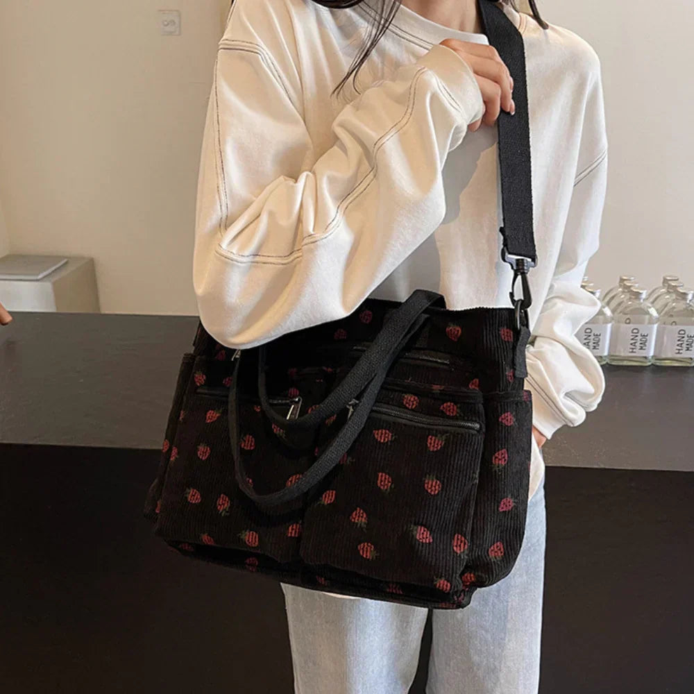 Emma | Chic Strawberry Print Bag