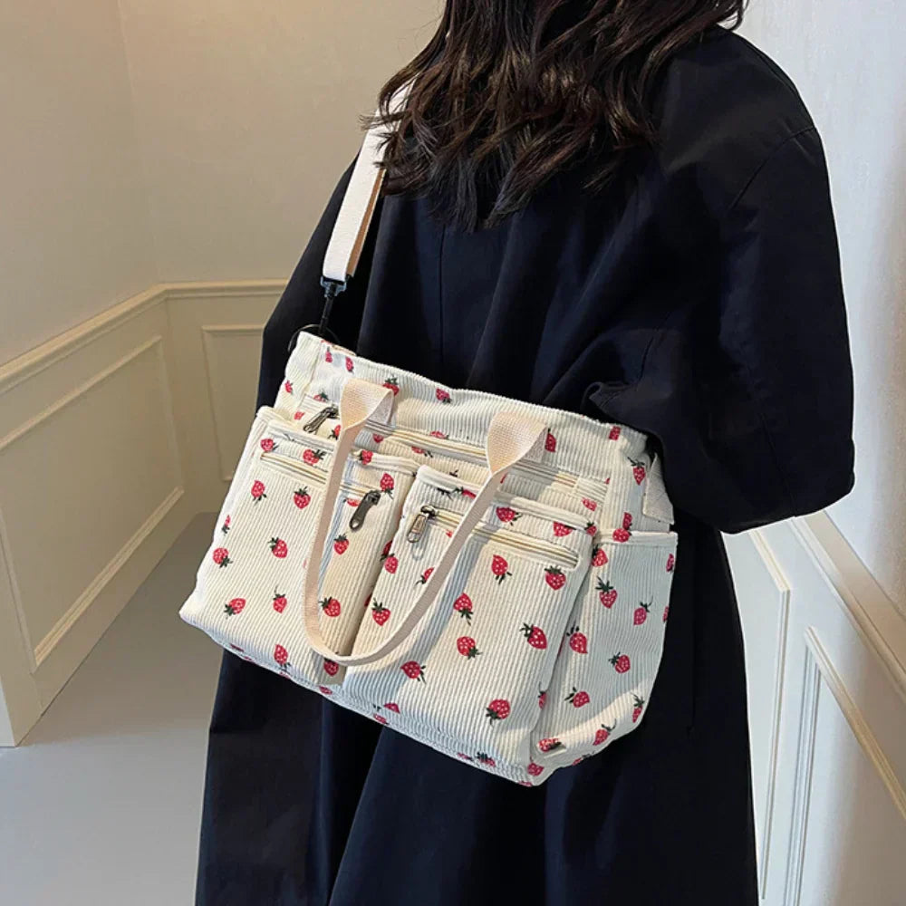 Emma | Chic Strawberry Print Bag