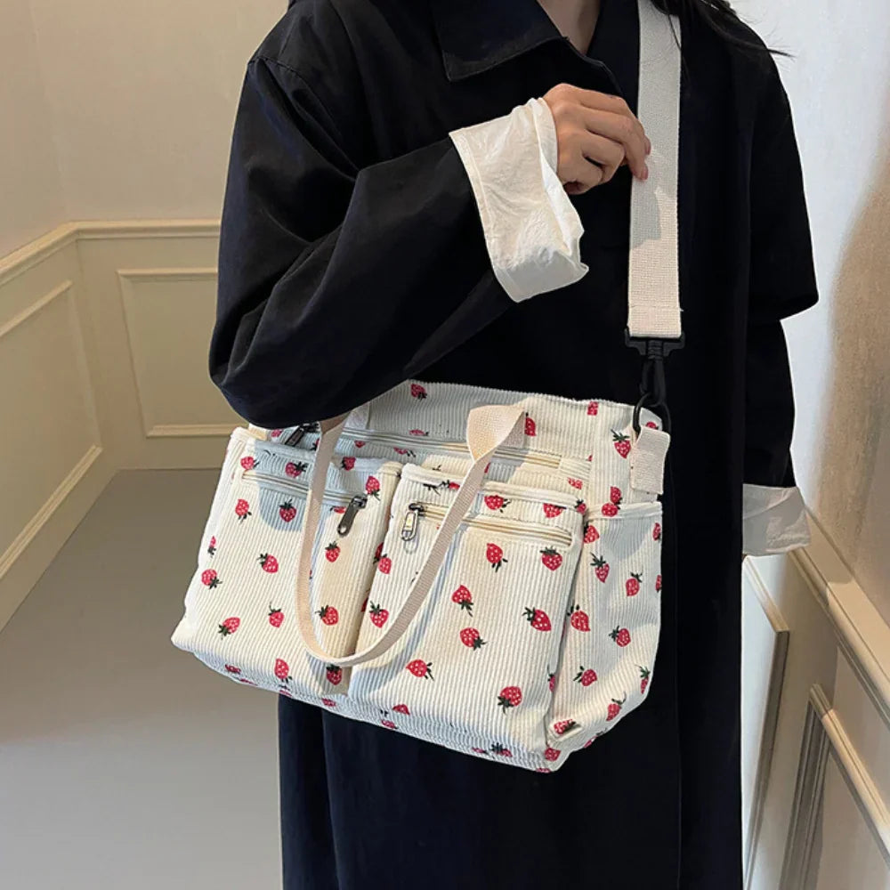 Emma | Chic Strawberry Print Bag