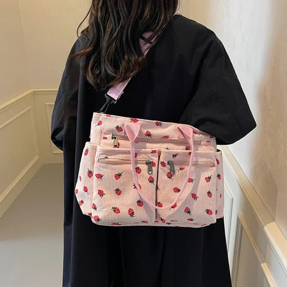 Emma | Chic Strawberry Print Bag