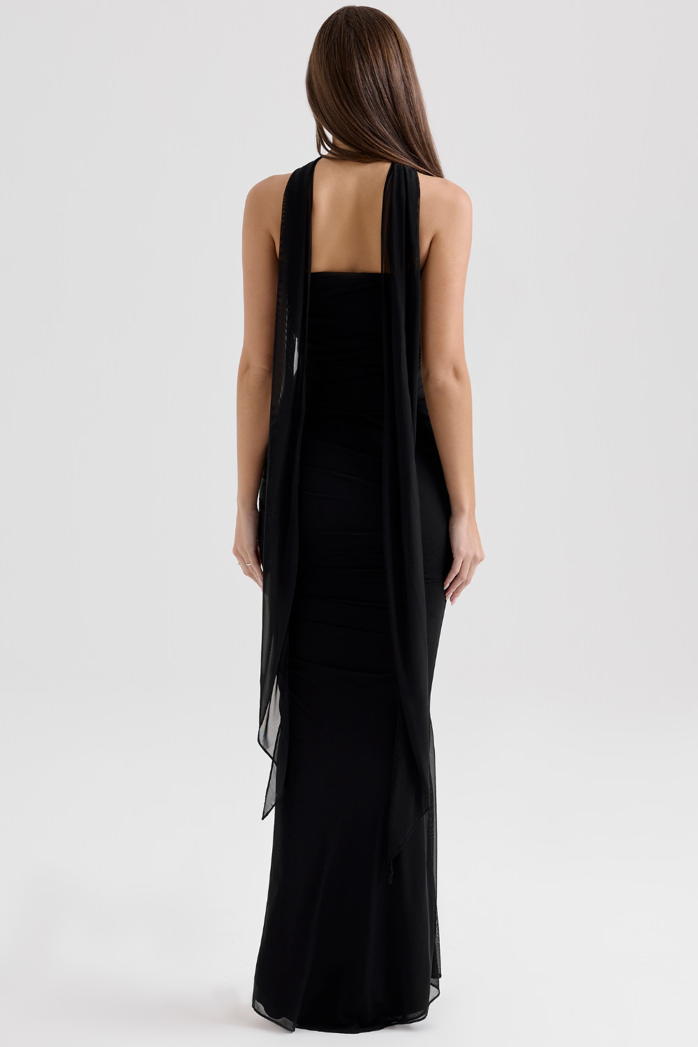 Angelica | Stylish Sleek Ruched Maxi Dress