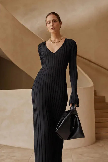 Linda | Ribbed Maxi Dress
