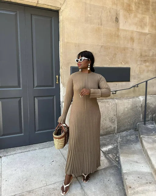 Linda | Ribbed Maxi Dress