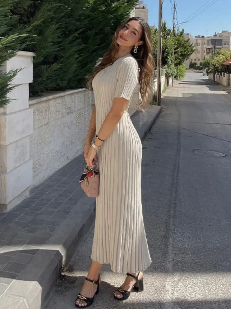 Linda | Ribbed Maxi Dress