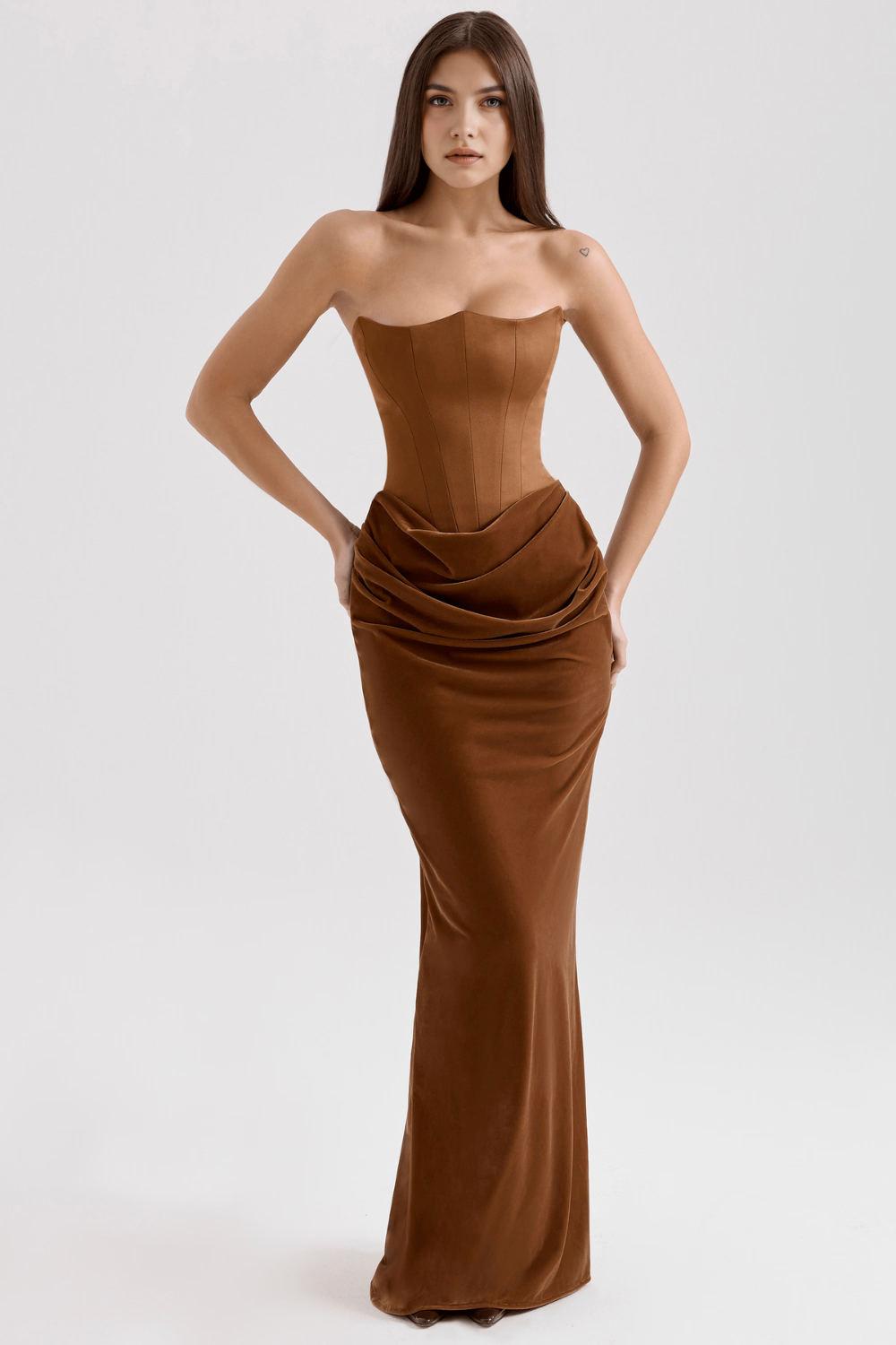Angela | Elegant Stylish Strapless Maxi Dress