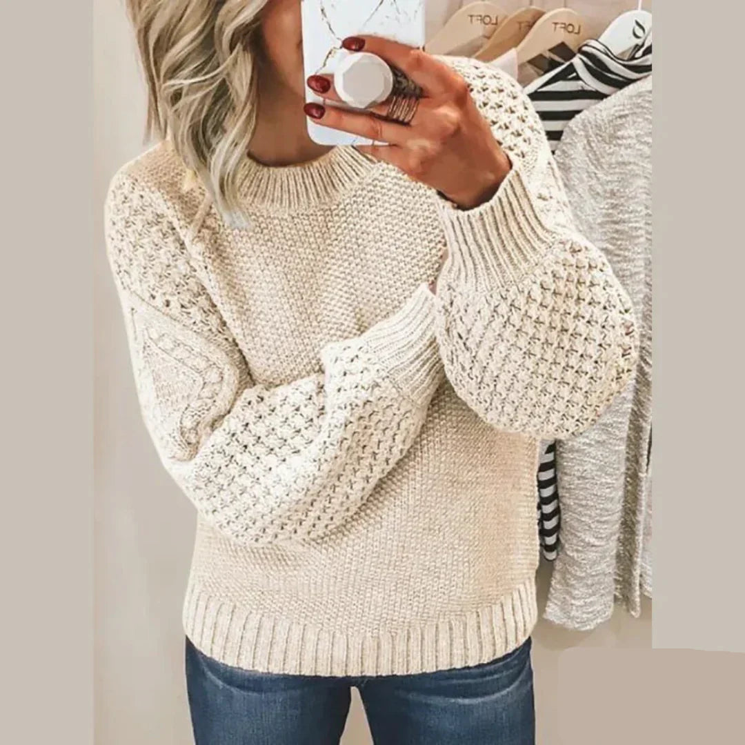 Kayla™ | Stylish Textured Knit Sweater