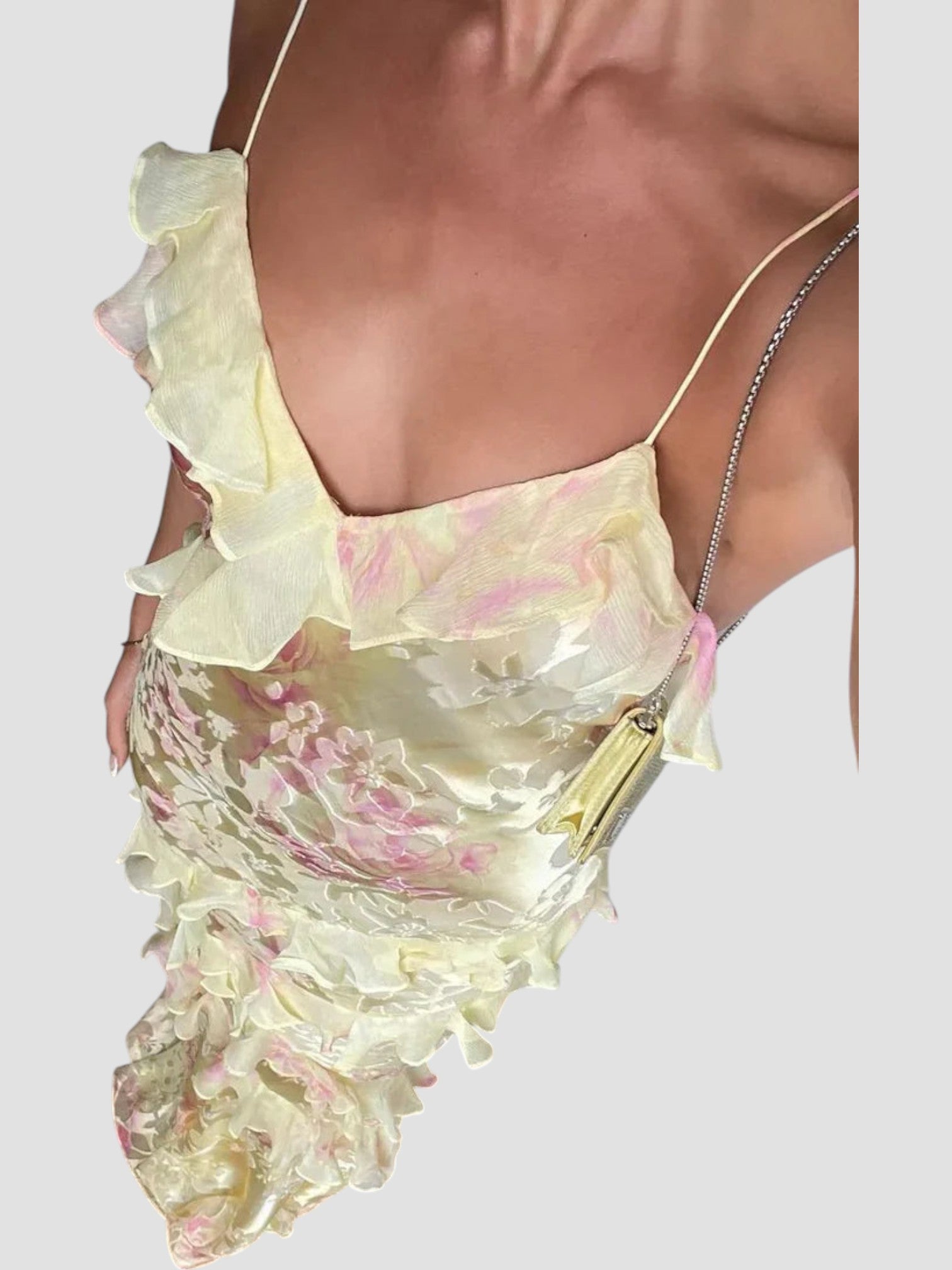 Angela | Elegant Ruffle Maxi Dress