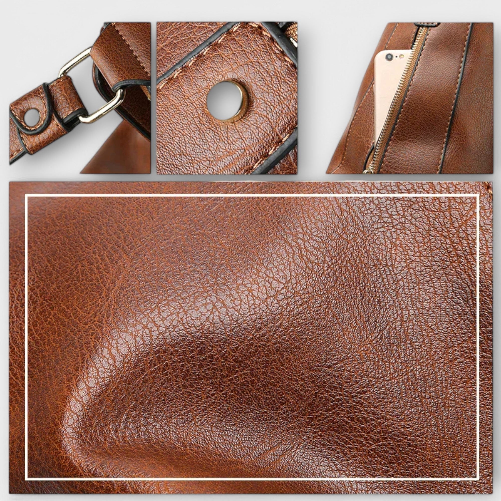 Annabelle | Zip-Accent Shoulder Bag