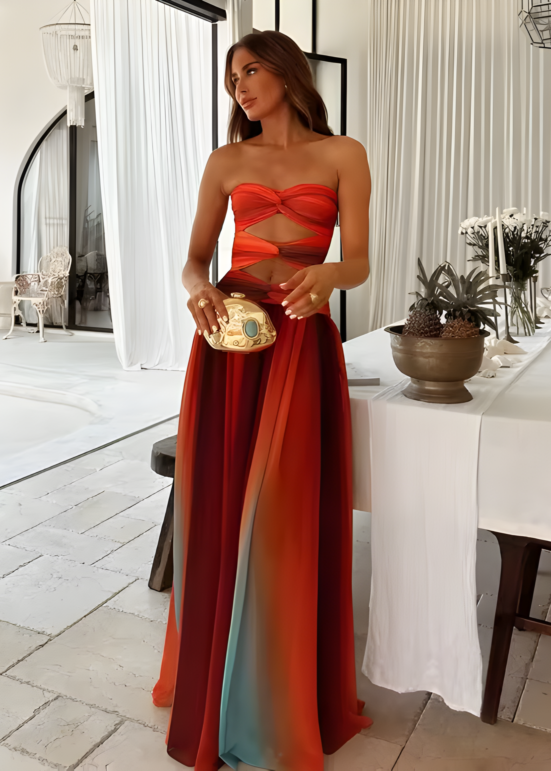 Ivy | Elegant Cutout Maxi Dress