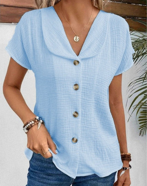 Fiona | Stylish Button-Down Collared Top