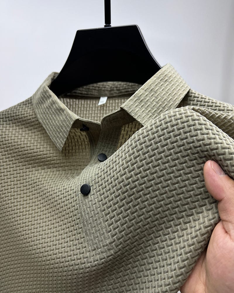 Jack | Stylish Textured Polo Shirt Men