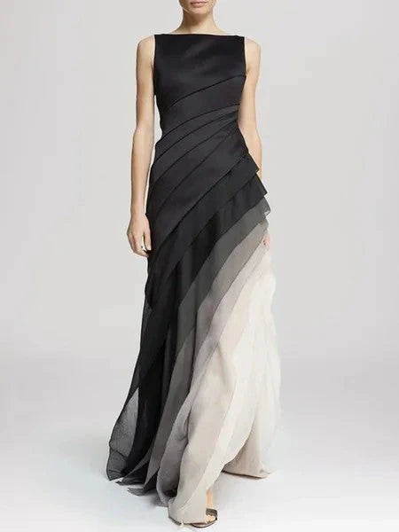 Audrey | Layered Ombre Evening Gown