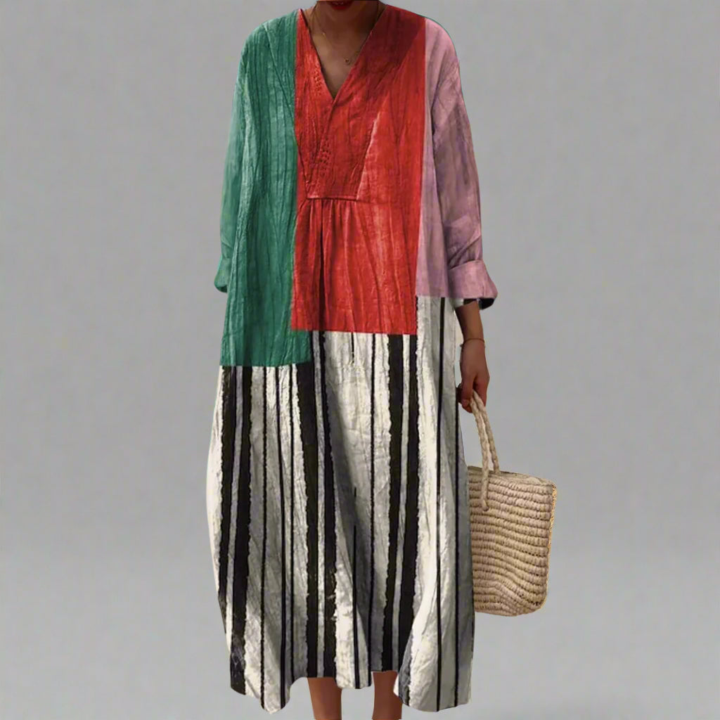 Verity | Stylish Vibrant Casual Striped Dress