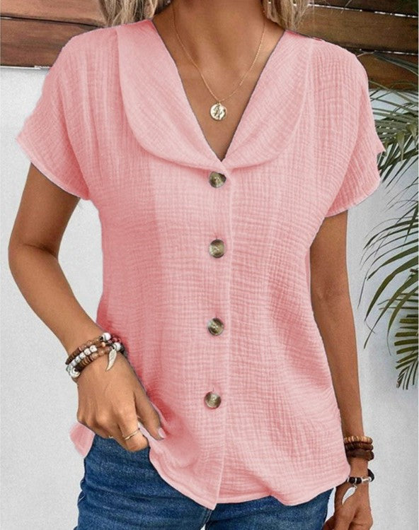 Fiona | Stylish Button-Down Collared Top