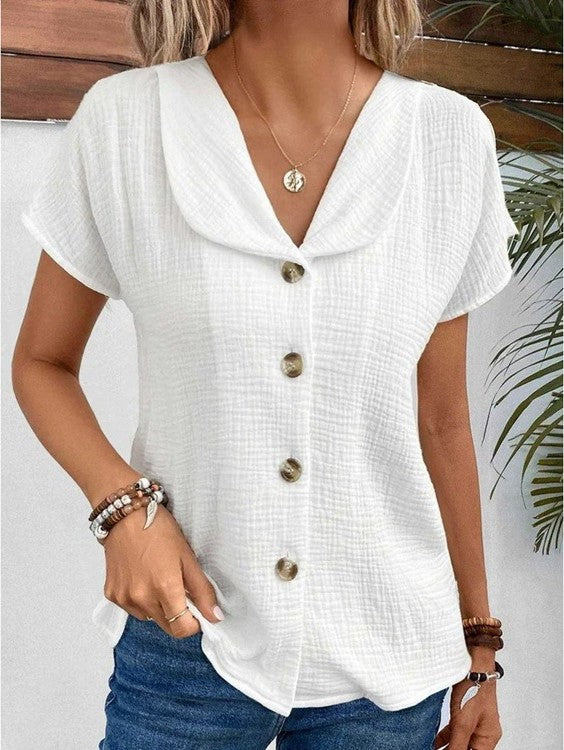 Fiona | Stylish Button-Down Collared Top