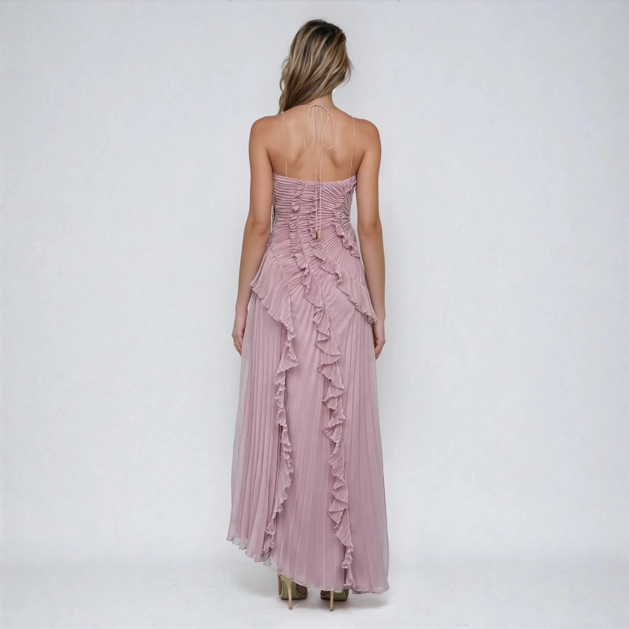 Caroline | Stylish Pleated Midi Dress