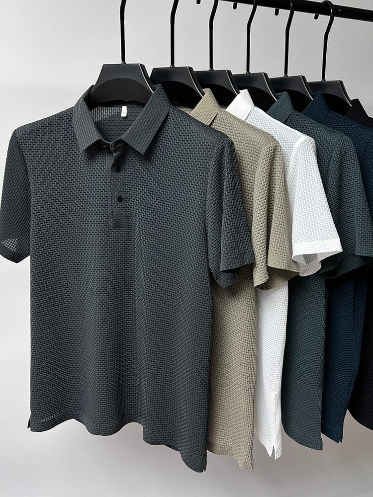 Jack | Stylish Textured Polo Shirt Men