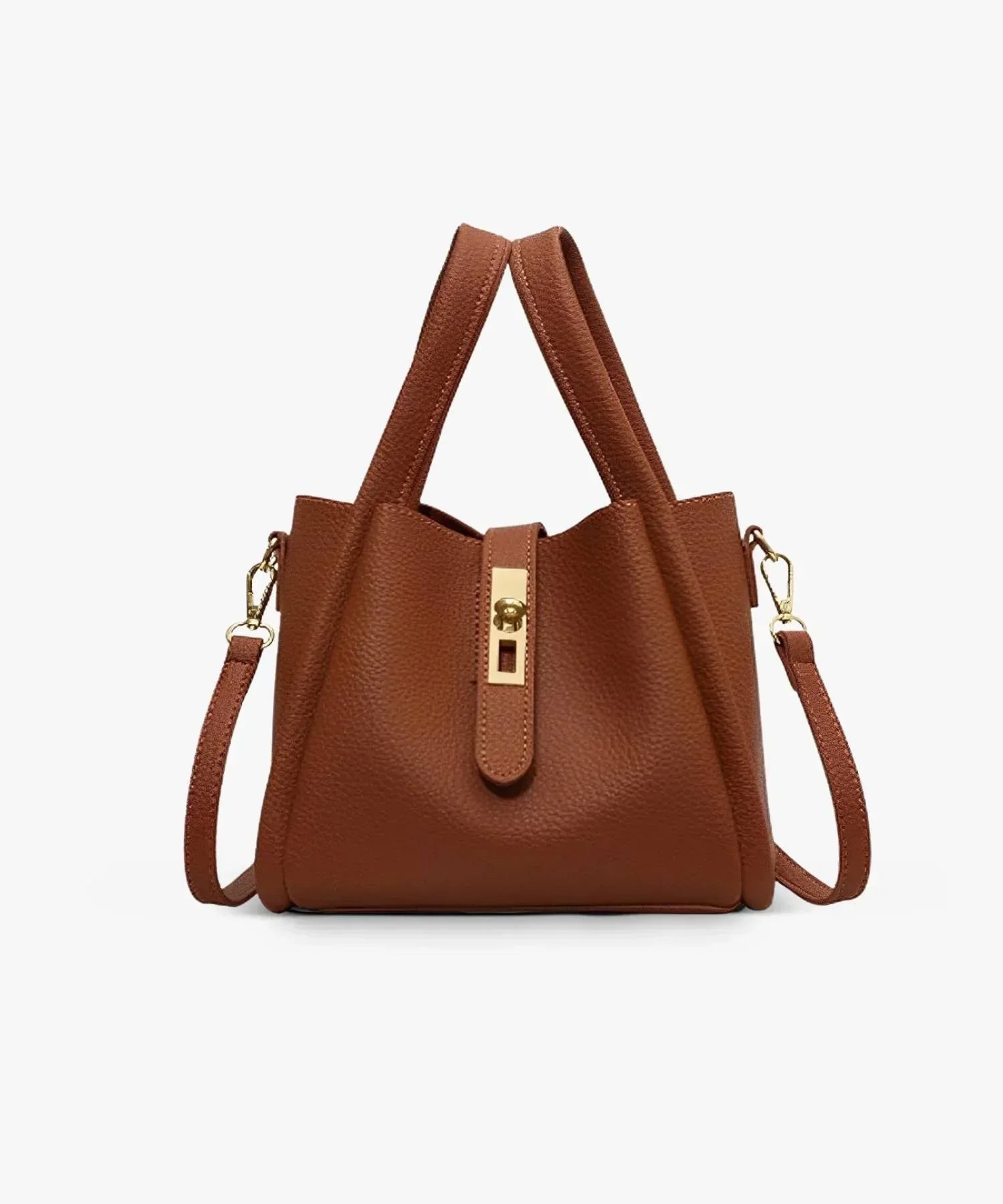 Caitlin | Structured Tote with Gold Hardware