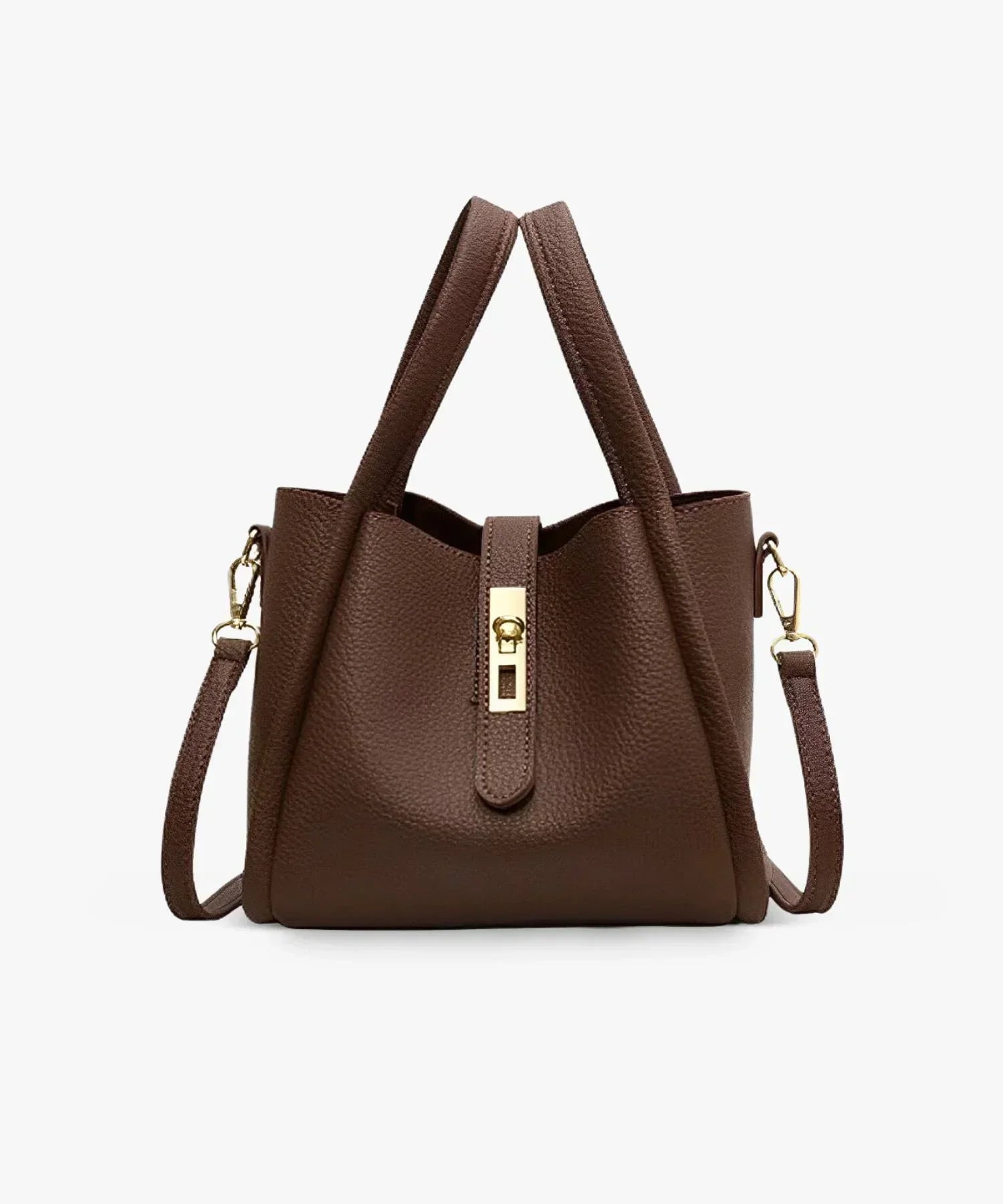 Caitlin | Structured Tote with Gold Hardware