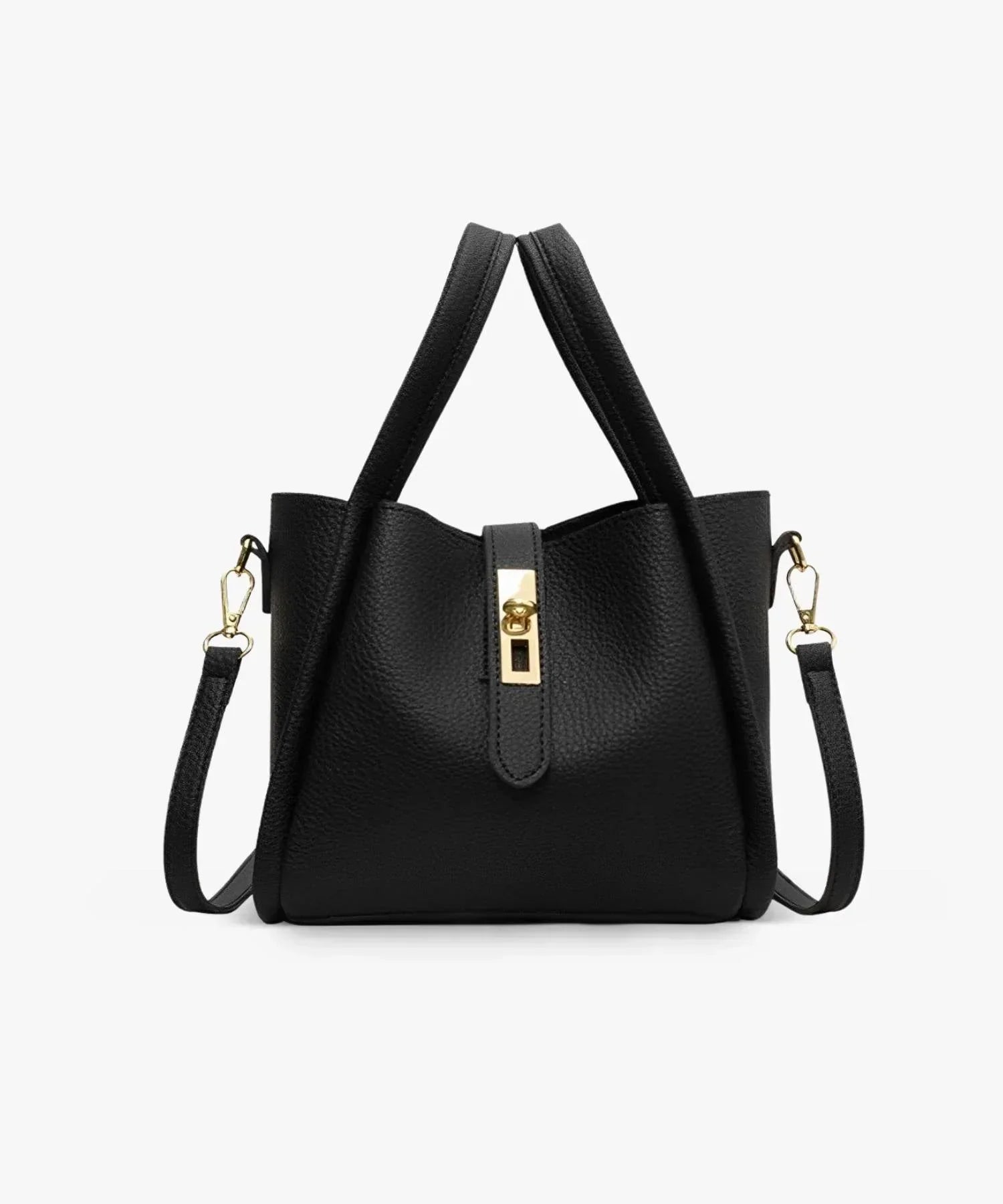 Caitlin | Structured Tote with Gold Hardware