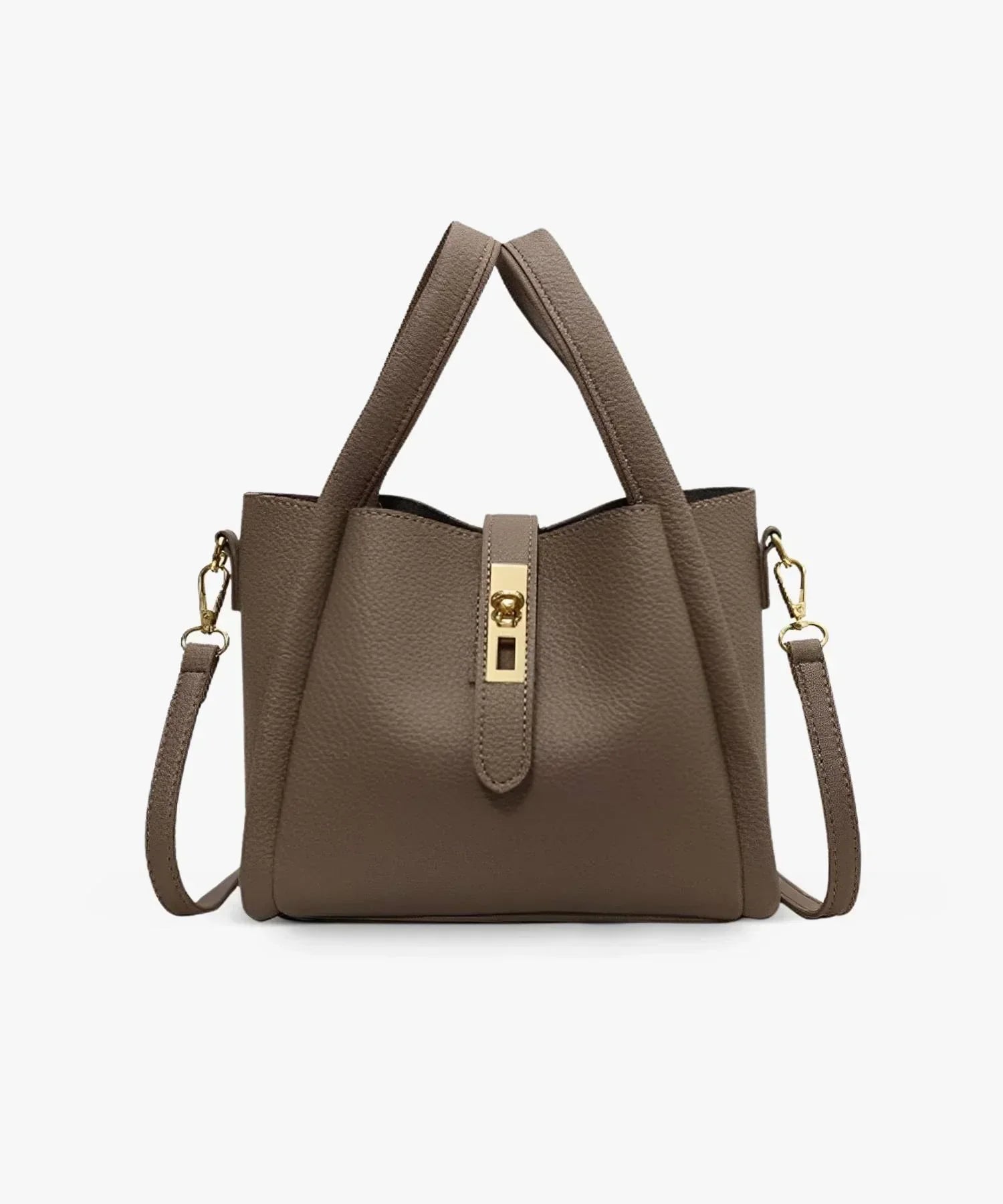 Caitlin | Structured Tote with Gold Hardware