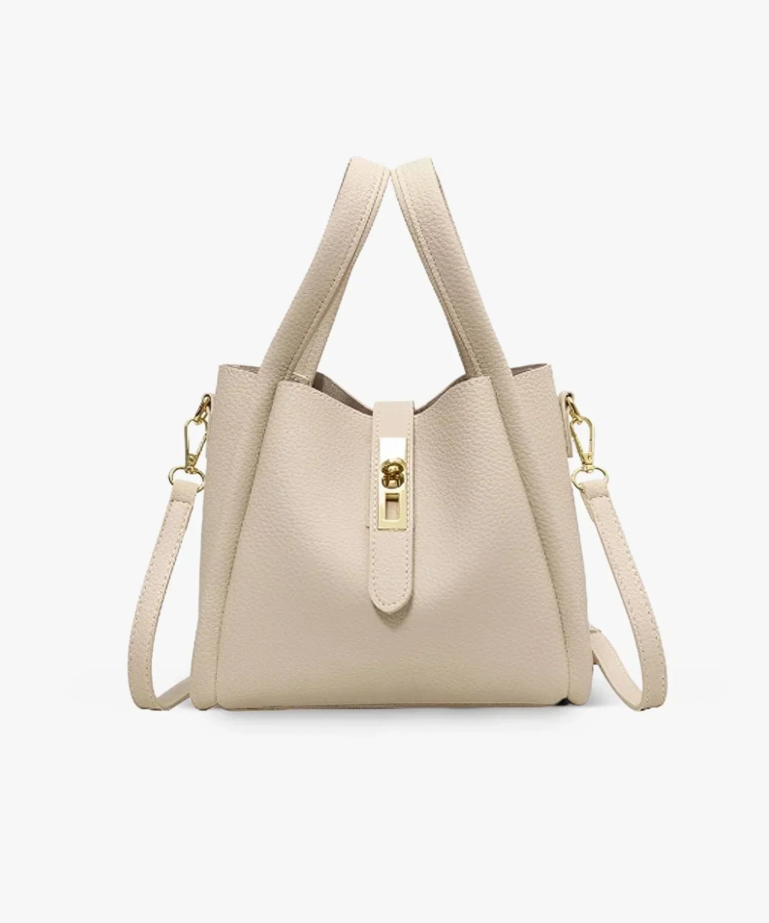 Caitlin | Structured Tote with Gold Hardware