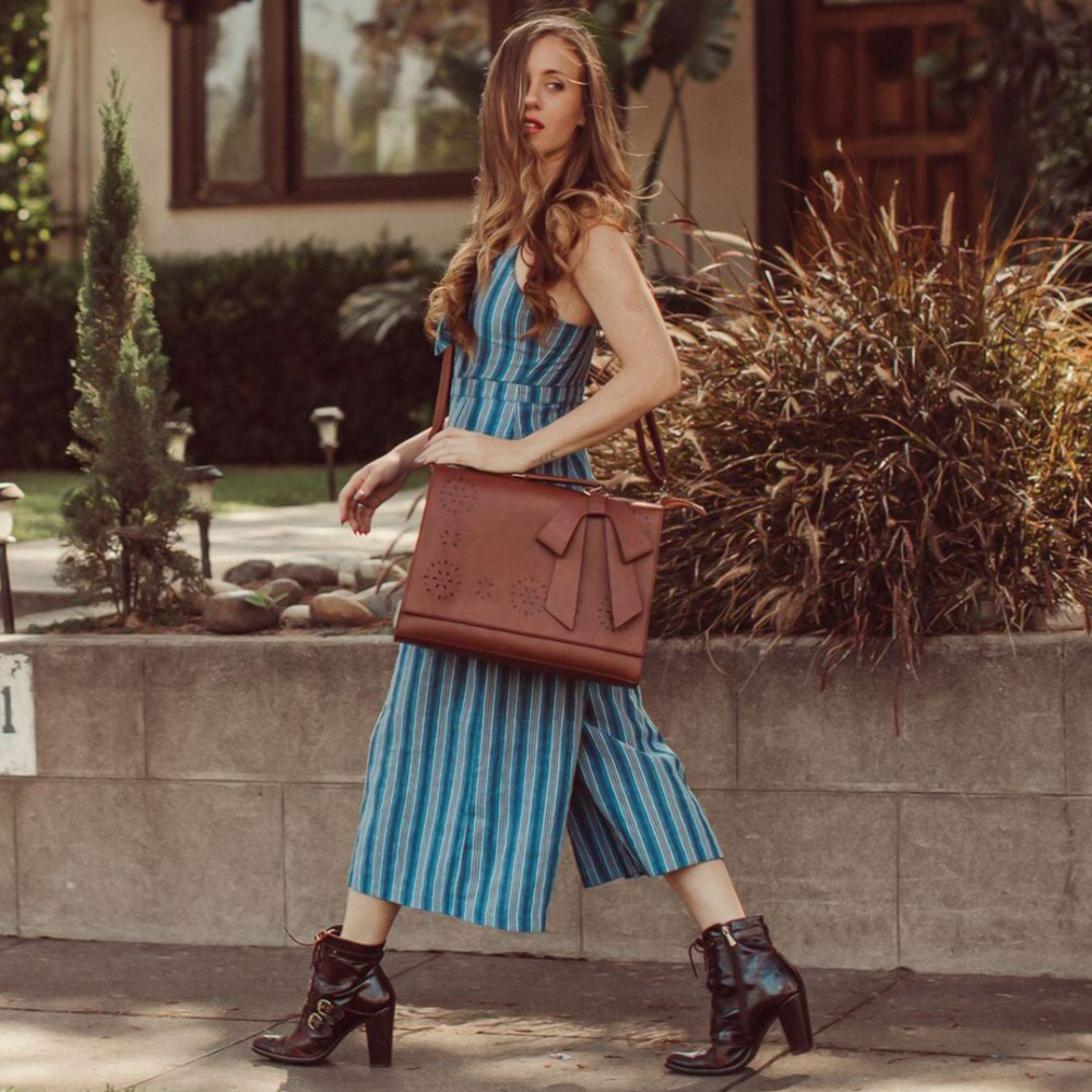 Caitlin | Elegant Bow Flap Tote Bag