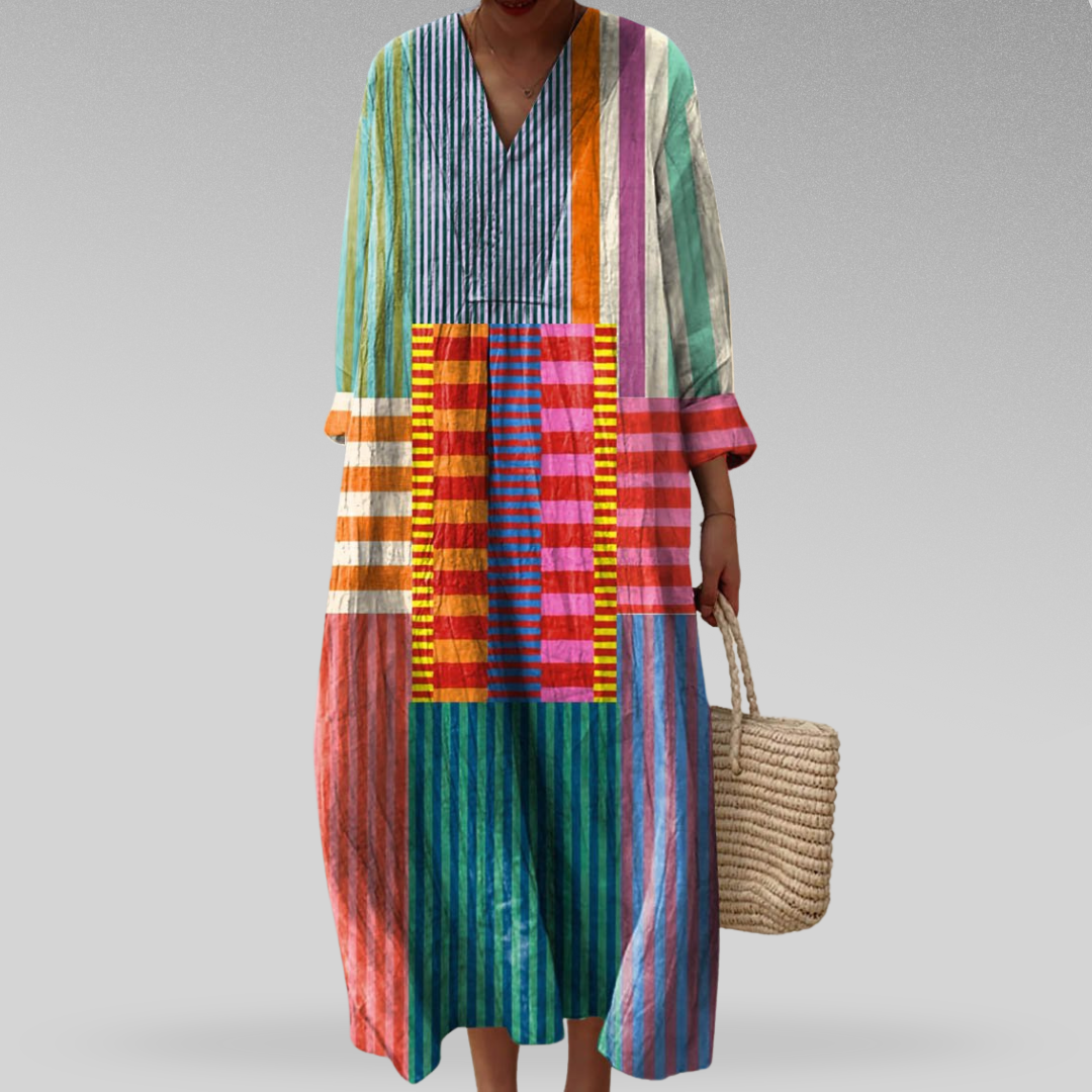 Julia | Casual Vibrant Striped Dress
