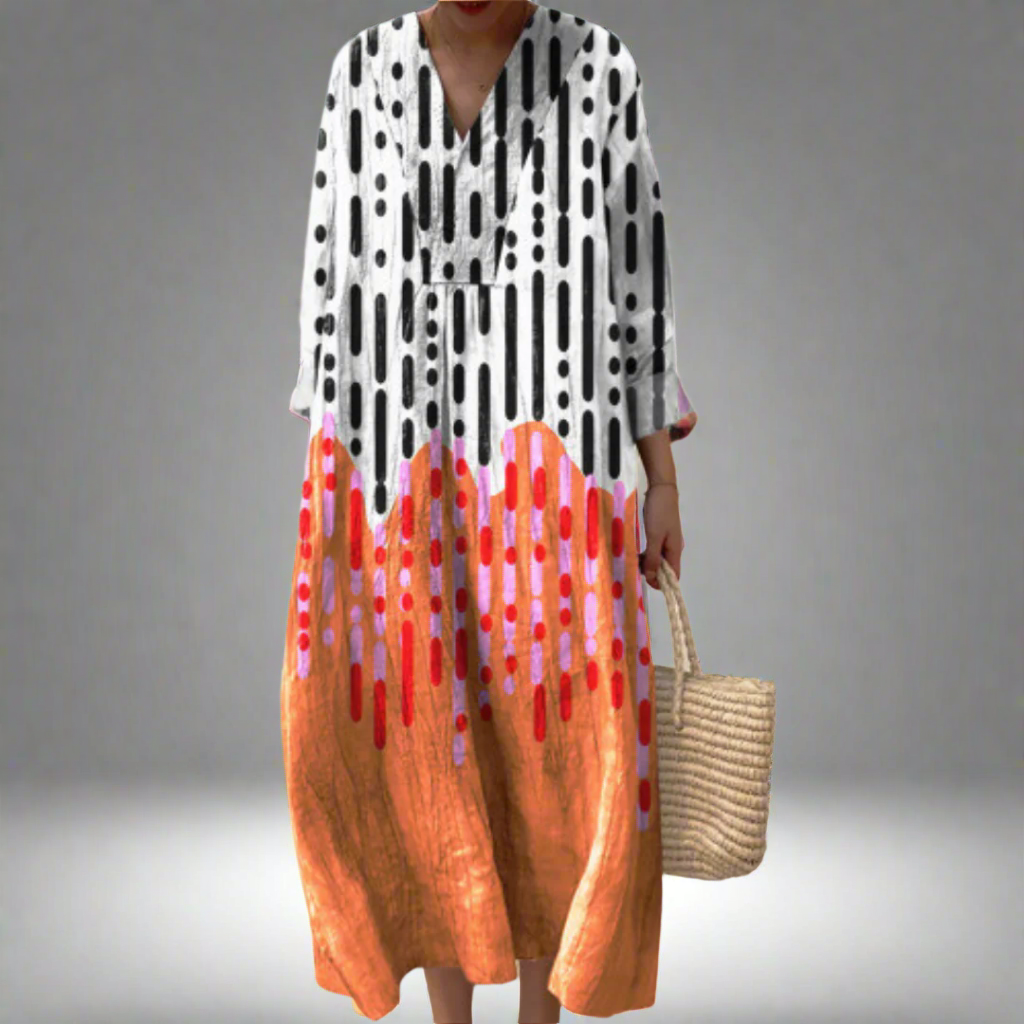 Kylie | Casual Relaxed-Fit Patterned Dress